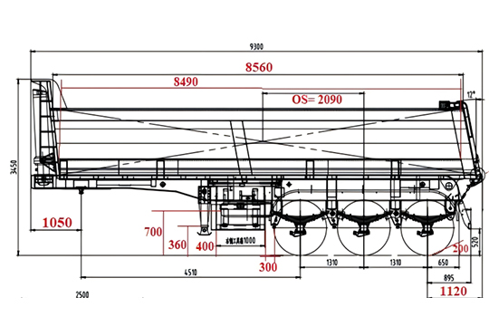 3 AXLES DUMP TRALIER - Image 2